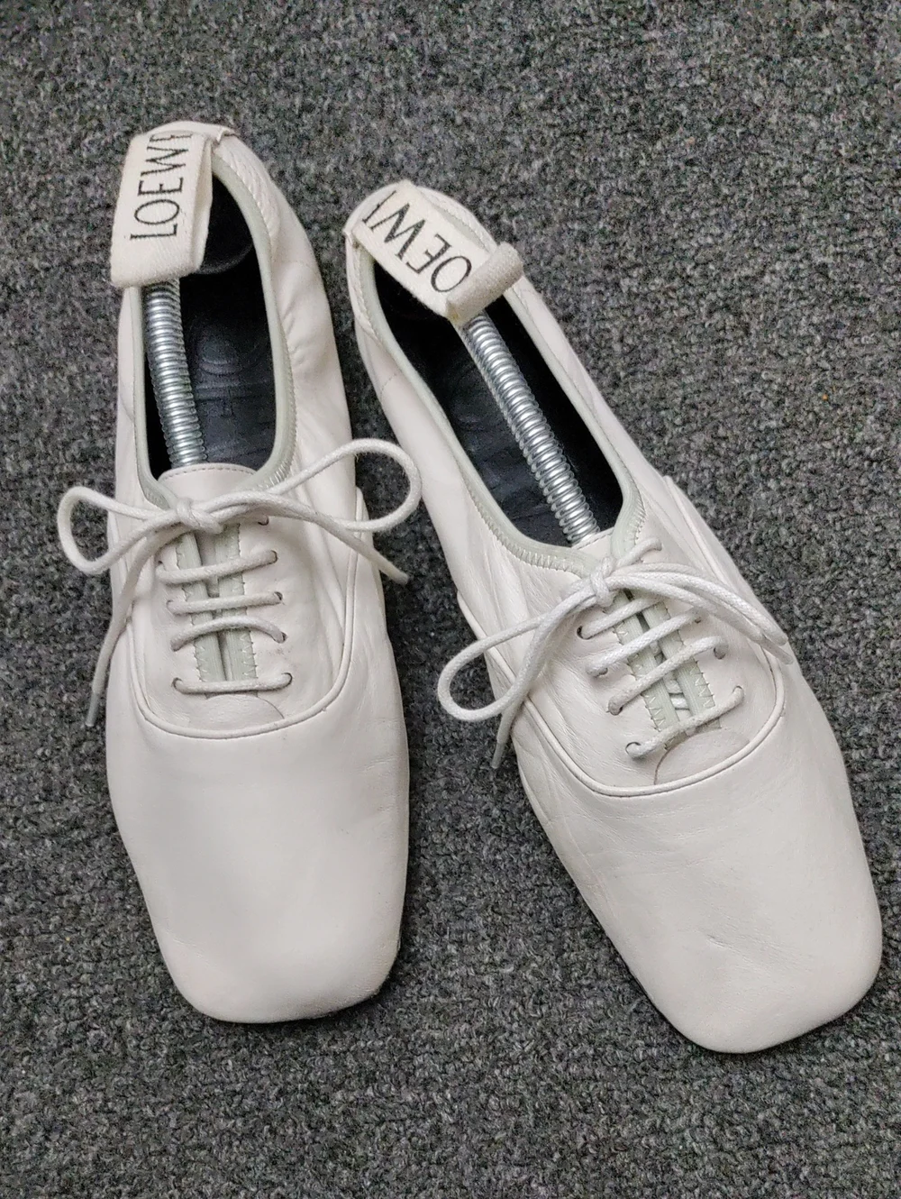 Loewe's Soft Leather Derby Square Toe Flats